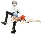 official art with Rei and Kaworu, from the Die Sterne artbook