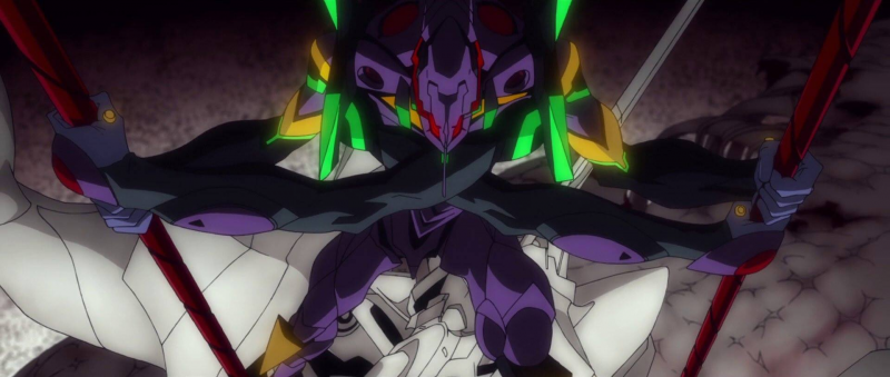File:Evangelion 13 holding the two Spears (Rebuild).png